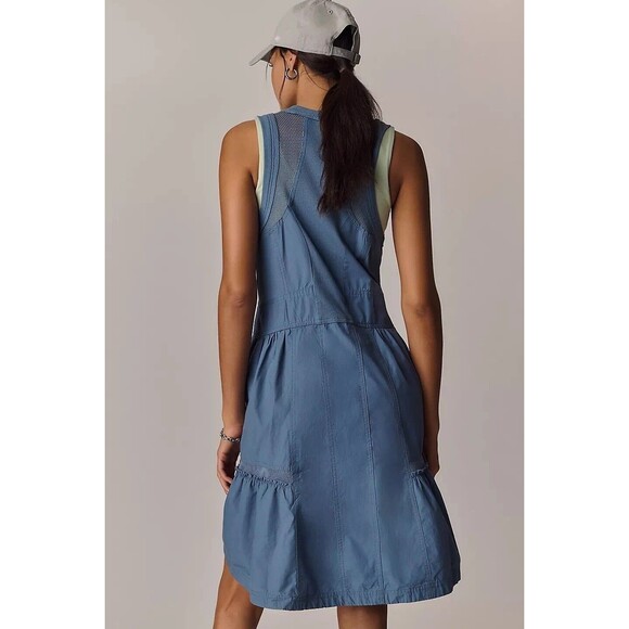 Daily Practice by Anthropologie Trek Utility Mini Dress Cotton Ruffle S 280407 - Picture 3 of 7